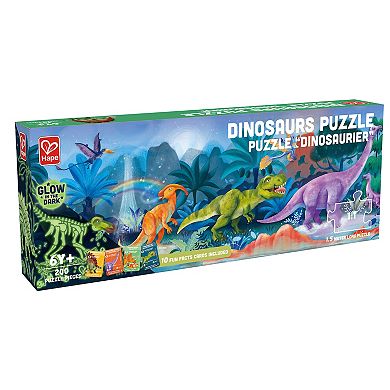 Hape Giant Glow-In-The Dark Dinosaurs 200-Piece Puzzle