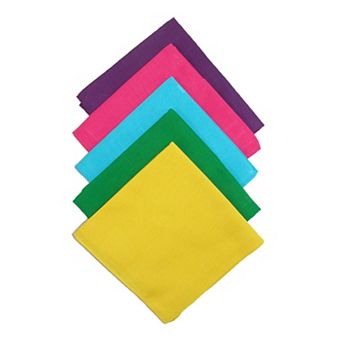 Multi Color Solid Bandanas (pack Of 5)