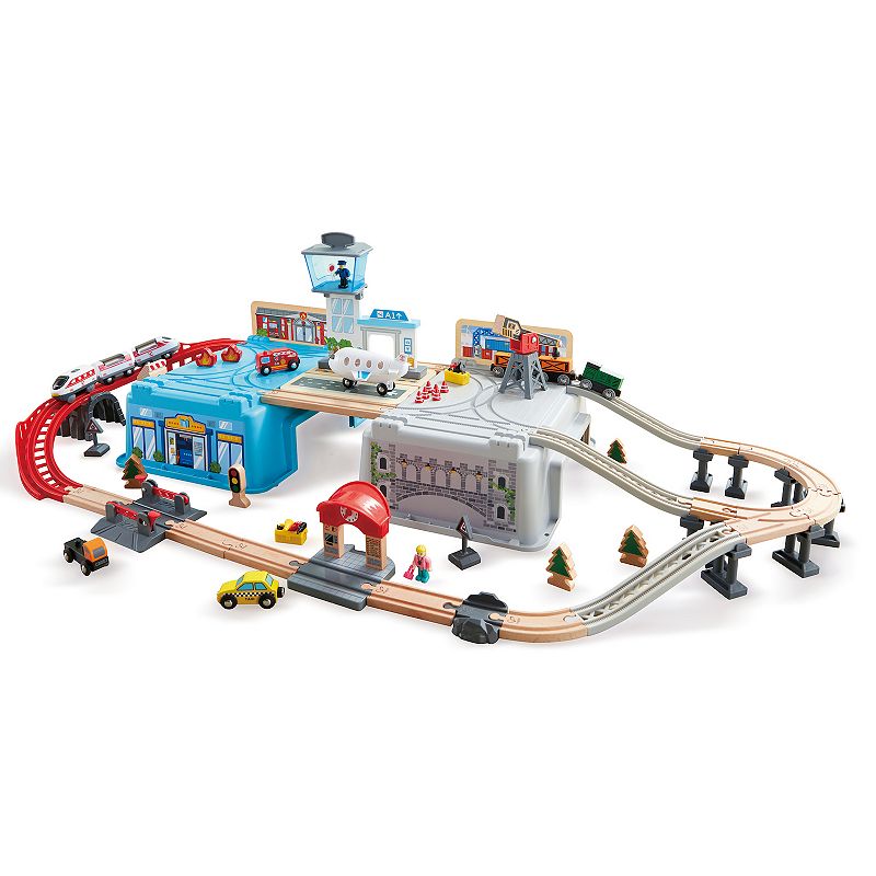 hape bucket super cityscape transport builder train set battery powered engine