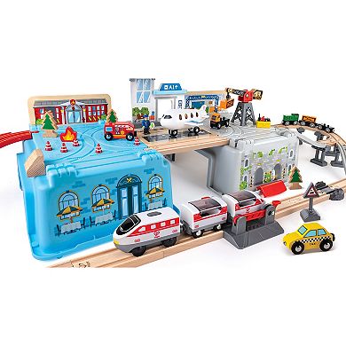 Hape Bucket Builder Super Cityscape Transport Set