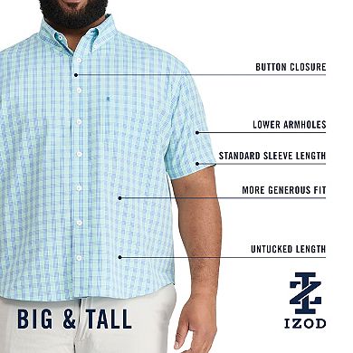 Big & Tall IZOD Breeze Short Sleeve Button-Down Shirt