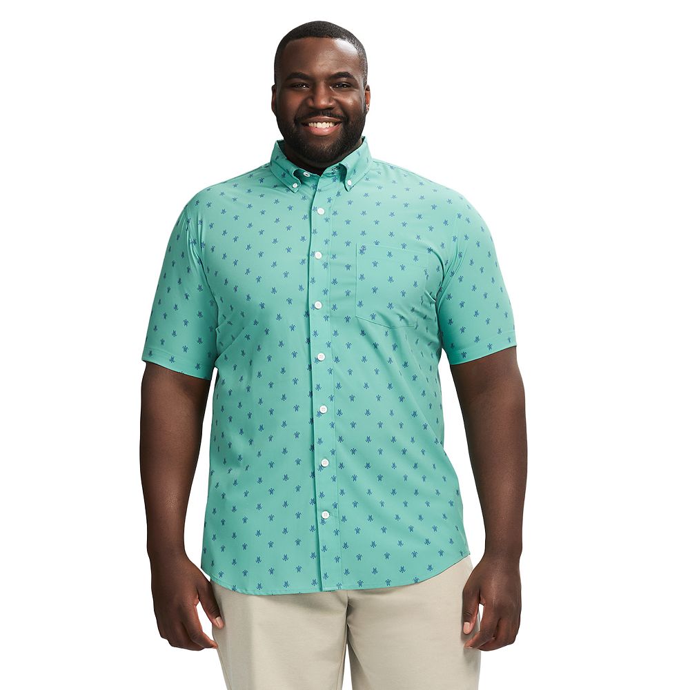 Big & Tall IZOD Breeze Short Sleeve Button-Down Shirt