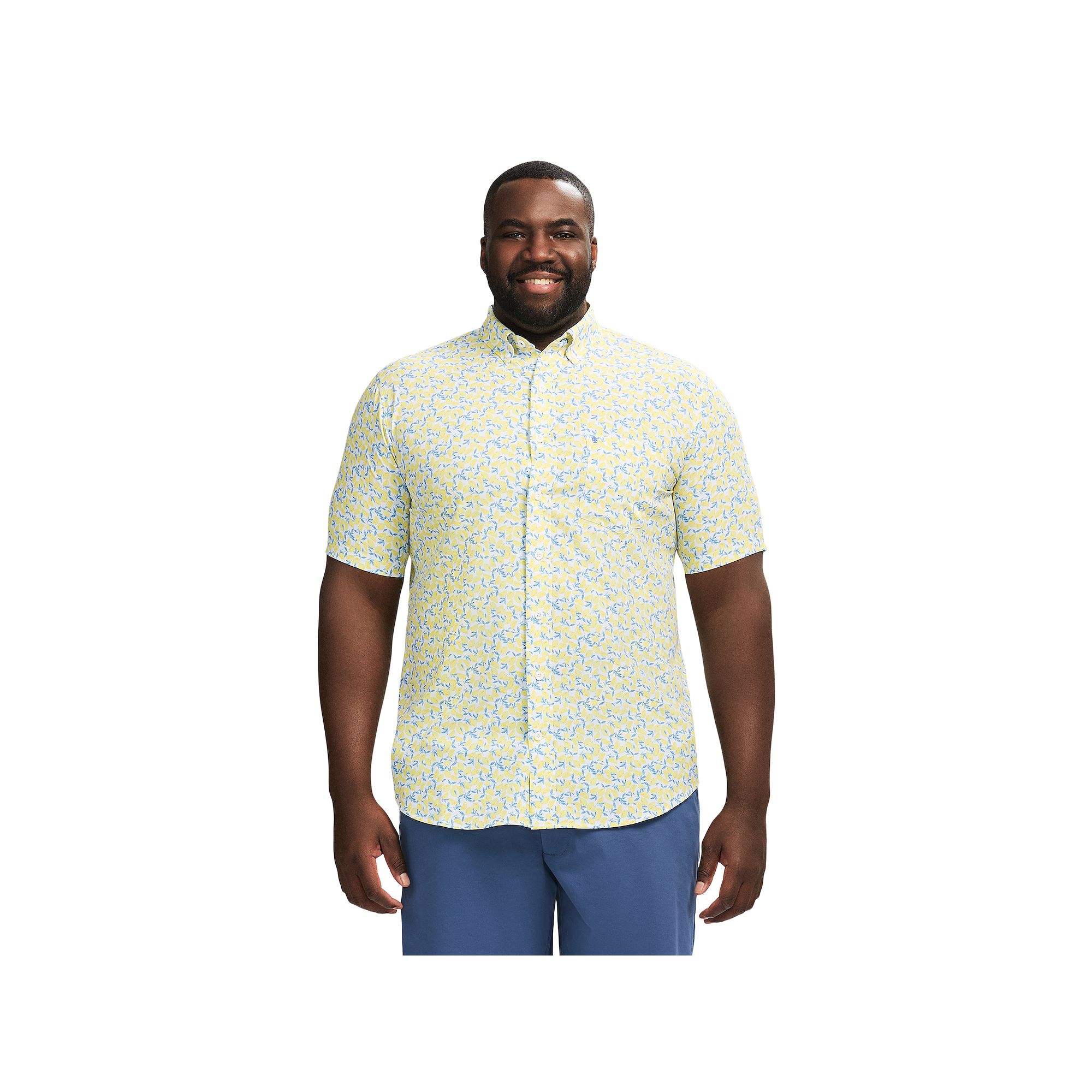 Big & Tall IZOD Breeze Short Sleeve Button-Down Shirt, Mens, Size: Large T