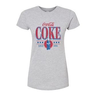 Juniors' Coca-Cola 90's Americana Fitted Tee