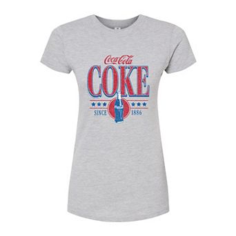 Juniors' Coca-Cola 90's Americana Fitted Tee