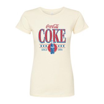 Juniors' Coca-Cola 90's Americana Fitted Tee