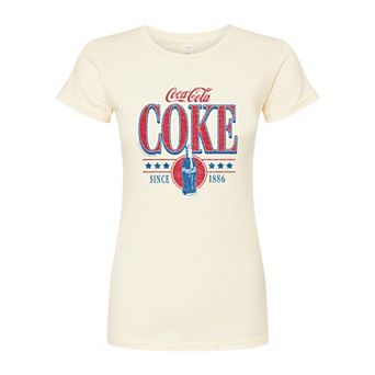 Juniors' Coca-Cola 90's Americana Fitted Tee