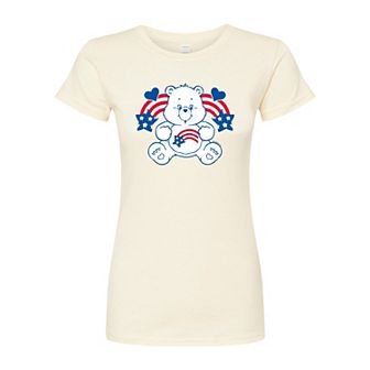 Juniors' Care Bears America Stars & Stripes Fitted Tee