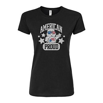 Juniors' Care Bears American Proud Fitted Tee