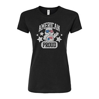 Juniors' Care Bears American Proud Fitted Tee