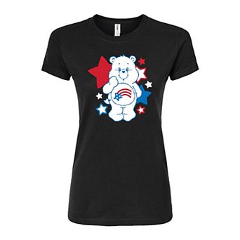 Juniors' Care Bears America Stars Fitted Tee