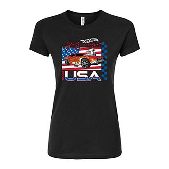Juniors' Hot Wheels Racing Team USA Fitted Tee
