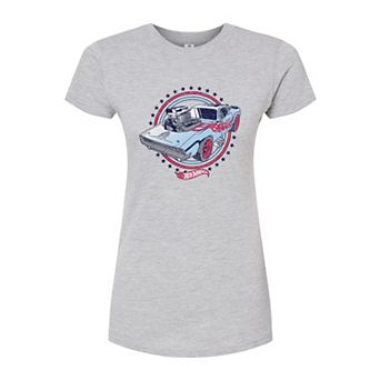 Juniors' Hot Wheels Circle Stars Fitted Tee