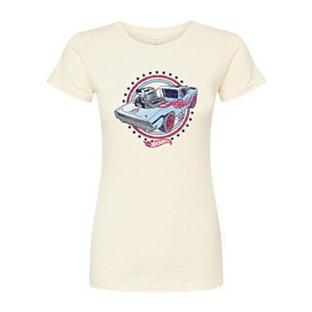 Juniors' Hot Wheels Circle Stars Fitted Tee