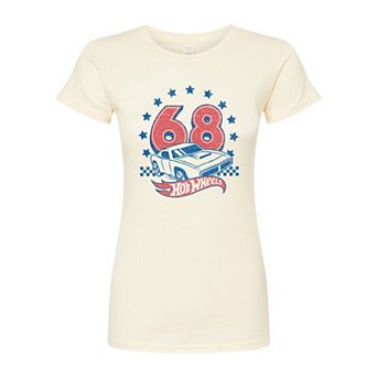 Junior's Hot Wheels 68 Patriotic Car Lights Fitted Tee