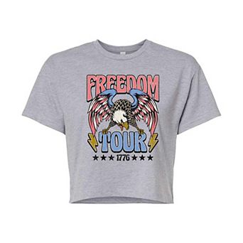 Juniors' Freedom Tour 1776 Cropped Graphic Tee