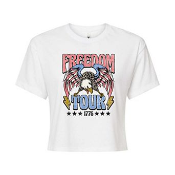Juniors' Freedom Tour 1776 Cropped Graphic Tee