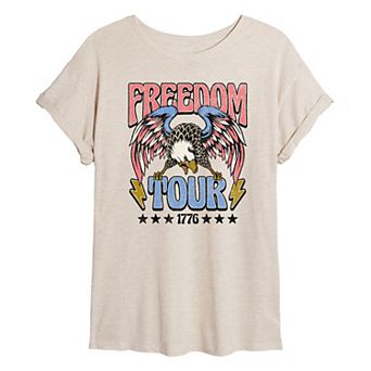 Juniors' Freedom Tour 1776 Oversized Tee