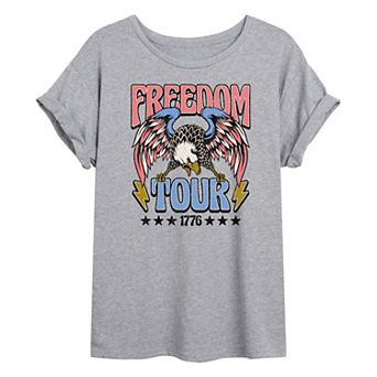 Juniors' Freedom Tour 1776 Oversized Tee