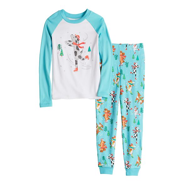Girls 4-12 Jammies For Your Families® Dog Family Top & Bottoms Pajama Set - Winter Dogs (4)