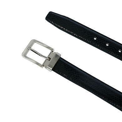 CTM Lizard Print 1 1/8 Inch Reversible Dress Belt