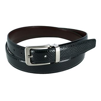 CTM Lizard Print 1 1/8 Inch Reversible Dress Belt