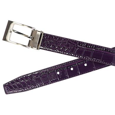 Ctm Leather Croc Print Belt