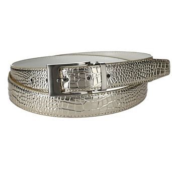 Ctm Leather Croc Print Belt