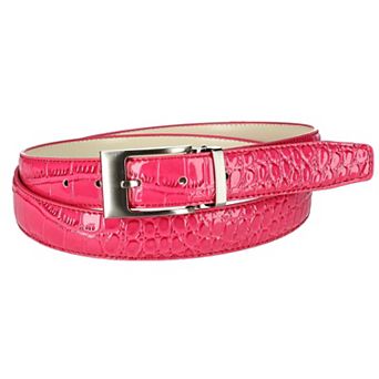 Ctm Leather Croc Print Belt