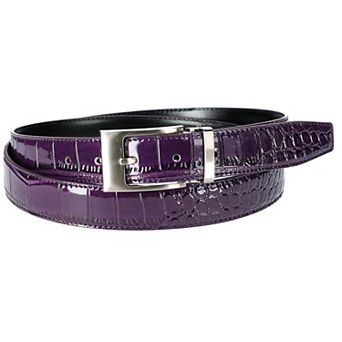 Ctm Leather Croc Print Belt