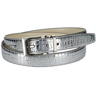 Ctm Leather Croc Print Belt