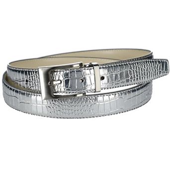 Ctm Leather Croc Print Belt
