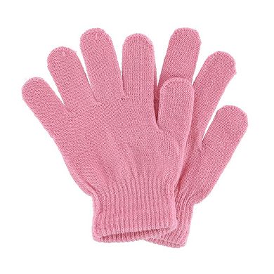 Ctm Girl's 7-14 Leopard Print Winter Pom Hat And Glove Set By Connex Gear