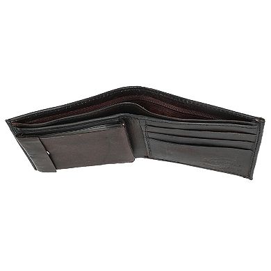 CTM Men's Leather Bifold Wallet with Snap Insert Cover