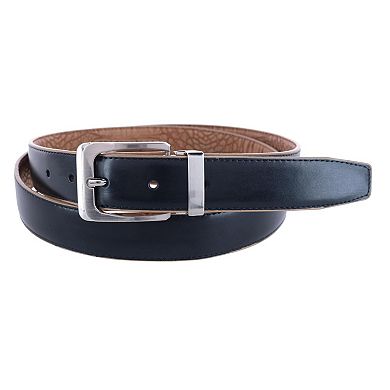 Ctm Leather Matte Reversible Croc Print Clamp On Buckle Belt