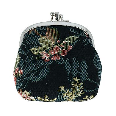 Women's Floral Print Tapestry Glasses Case And Coin Purse Set