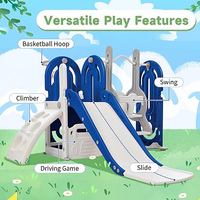 Merax Toddler Slide And Swing Set 5 In 1