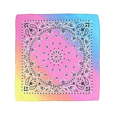 CTM Pastel Ombre Paisley Print Bandana