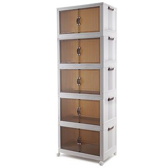 3 tier Slim Storage Kitchen Cart, Shelving Unit Rolling Rack With Wheels