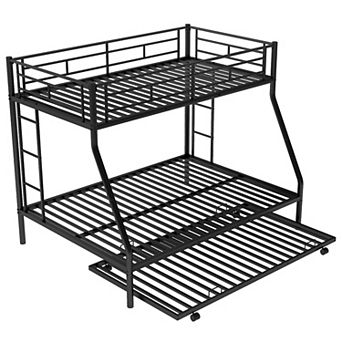 Merax Twin Over Full Bunk Bed With Sturdy Steel Frame