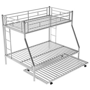 Merax Twin Over Full Bunk Bed With Sturdy Steel Frame