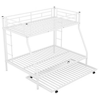 Merax Twin Over Full Bunk Bed With Sturdy Steel Frame