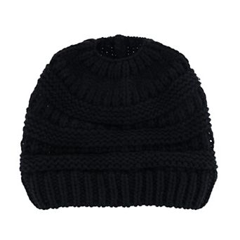 Ctm Women's Ponytail Winter Beanie Knit Hat