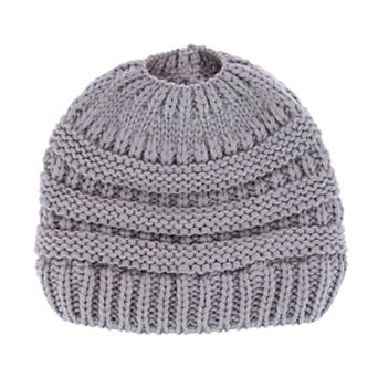 Ctm Women's Ponytail Winter Beanie Knit Hat