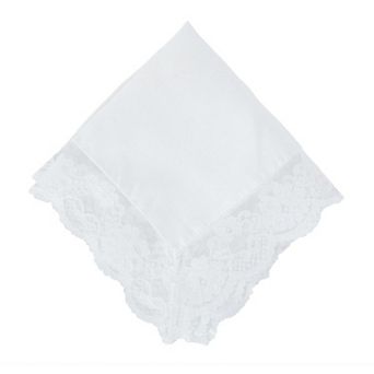 Women's Bridal Dress Lace And Linen Handkerchief