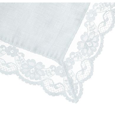 Women's Bridal Dress Lace And Linen Handkerchief