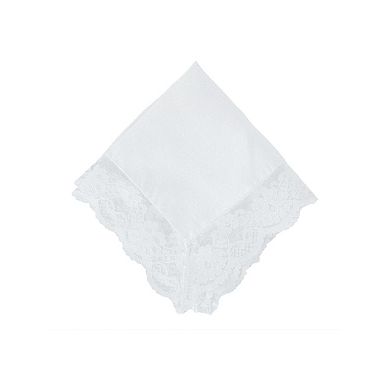 Women's Bridal Dress Lace And Linen Handkerchief