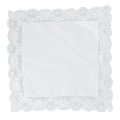 Women's Bridal Dress Lace And Linen Handkerchief