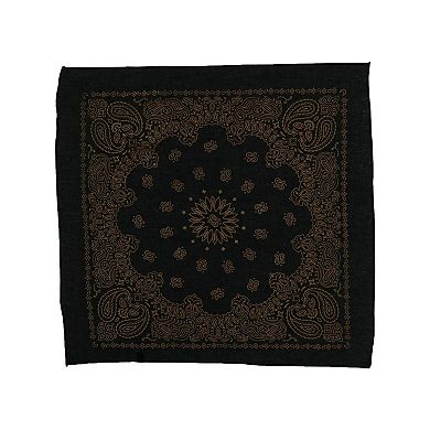 CTM Metallic Gold Paisley Print Bandana