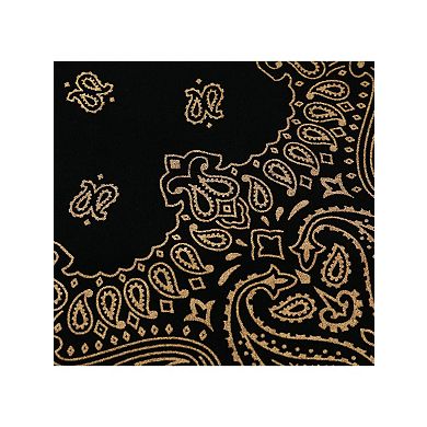 CTM Metallic Gold Paisley Print Bandana